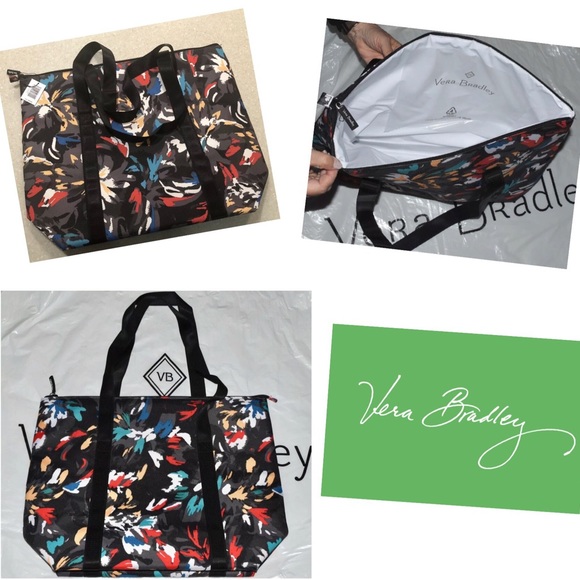 Vera Bradley Splash Floral Cooler NWT Tote Bag 19 ¼" x 14 ¾" x 6 ¼" - Picture 4 of 7